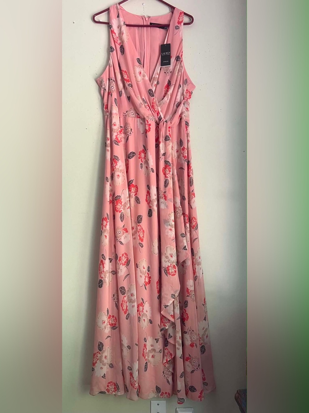 Ralph Lauren Pink Floral Maxi Dress
